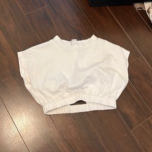 White open back zara top